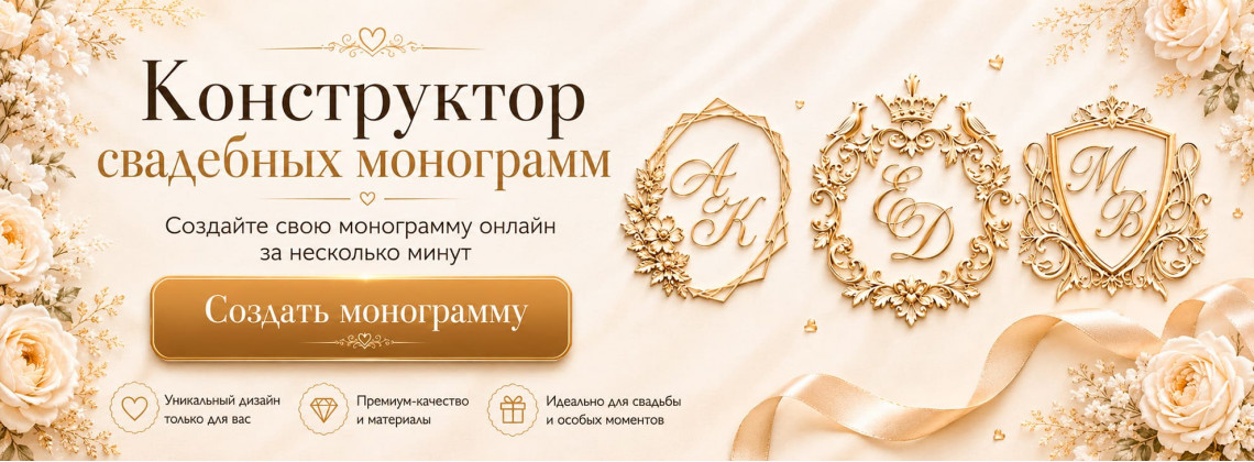 Создайте свою монограмму на свадьбу