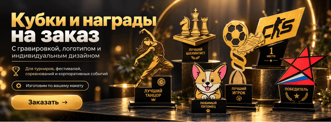 Кубки и награды на заказ