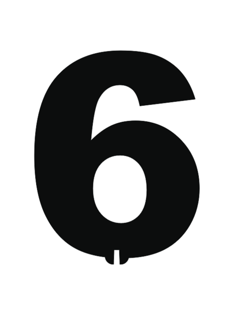 Топпер «цифра 6»